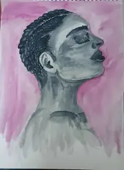 Resilient Beauty: Empowering the Soul - Original Artwork of a Black Woman Embrac