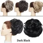Curly Messy Bun Hair Piece Scrunchie Updo Cover Extension Tousled Ponytail Gold