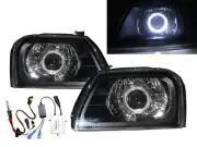 TRITON L200 1996-2001 Guide LED Angel-Eye HID Headlight Black for Mitsubishi LHD (for: Mitsubishi)