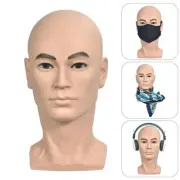 Male Mannequin Head Cosmetology Makeup Jewelry Glasses Headset Display Stand