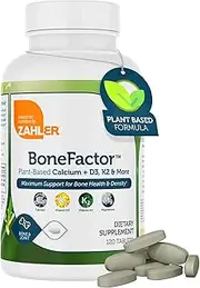 Zahler BoneFactor, Calcium Supplement with Vitamin D, Bone Strength Support, Vitamin K2 and Magnesium, Certified Kosher, 120 Tablets