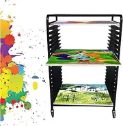 Art Drying Rack,Classroom Drying Rack,Metal Floor-Standing Craft Storage Rack,Space Saving Rack Suitable for Art Classrooms, Homes and Offices(30 Tiers)