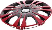 13 Fit Wheel Covers for Cars Durable Material Hubcaps with Sophisticated Design Versatile Auto Accessories for Trailer and Vehicle Wheel Protection Red Color