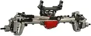 Rock Crawler Axle for SCX10 II 90046 90047 1/10 RC Crawler Truck Parts Aluminum Alloy Front Rear Portal Axle (Color : Titanium Front axle)