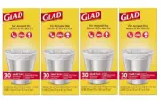 Glad Small Office Size Garbage Bags, 4 Gallon Bags, 4 × 30 Count (120 Total)