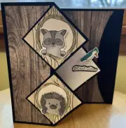 Forrest Critters Get Well Card - Hand Stamped - Blank Inside - Stampin' Up