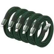 5Pack USB C Type C Cable 10FT,Nylon Braided Fast Charging 3A Quick Charger