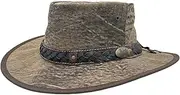 [Jacaru Australia] 1133 Roo Nomad Traveller Hat with Bag, Stonewash