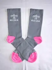 NEW Rapha RCC Men's Cycling Socks Large L Seattle SEA Club Chapter Gray Pink