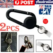 2X Retractable Badge Holder Security ID Pull Key Tag Clip Doctor ID Card Holders
