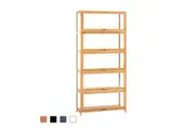 ZUNI 5-Tier Display Cabinet Storage Stand Rack White/Natural/Grey/Black