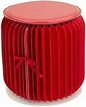 Stool Foot Stool Folding Paper,Portable Round Step Stool Kraft Paper Honeycomb Structure Footrest for Bedroom Living Office/Ed