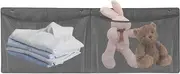Moreeulsi Stuffed Animal Storage Hammock - 2 Compartments Hangable Storage Pouch | Toy Storage Organizer, No Drilling Corner Stuffed Animal Storage for Bedroom Kids Room