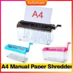 A4 PAPER MANUAL SHREDDER DESKTOP OFFICE CUTTING MACHINE TOOL