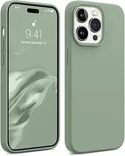 AOTESIER Shockproof Designed for iPhone 14 Pro Max Case, [Food Grade Silicone] [Military Drop Protection] with Anti-Scratch Lining Protective Phone Case for 14 ProMax, 6.7 inch, Calke Green
