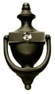 Baldwin 0103050 Colonial Knocker, Satin Brass & Black