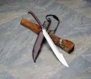 Custom Handmade Carbon Steel Blade Long Handle Machete - Full Tang -Viking Sword