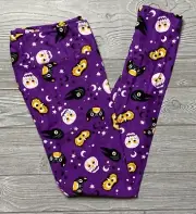 NEW LuLaRoe Halloween Leggings Purple Cats Skulls Owls Stars Moon Tween