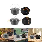 Camping Pot with Storage Bag Boiling Pot Portable with Lid Steamer Outdoor Pot