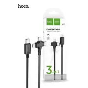 Hoco X77 3 in 1 USB-C to Lightning, USB-C, Micro-USB Charging Cable iPhone / Samsung / Andriod - 1M