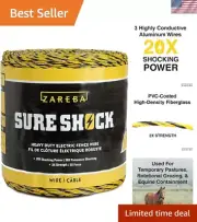 Lightweight Sure Shock Electric Fence Polywire - Perfect for Temporary Grazing