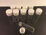 10Pcs 7mL Small Glass Vials Bottles Clear Containers With Screw Cap