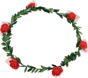 [Generic] Flower Crown Headband - Flower Women Girls Headband,Fashionable Wedding Bride Bridal Headdress, Stylish Adjustable Flower Headband for Girls, Holiday