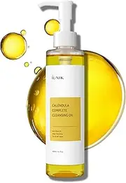 IUNIK Calendula Complete Deep Vegan Cleansing Oil 94% Plant-based Oils Blackhead Melting Makeup Remover Mascara Sunscreen Eyeliner Facial Cleanser - Dry Oily Acne-Prone Sensitive Skin Korean Skincare