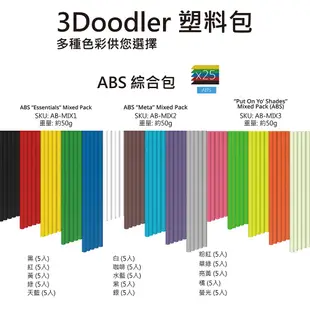 3Doodler 3D列印筆 Create筆專用顏料(ABS、PLA、FLEXY)