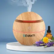 LED Light Humidifier Aromatherapy Diffuser Essential Oil Air Purifier Light Wood