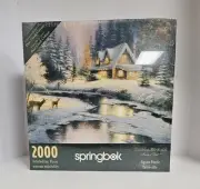 Springbok Thomas Kinkade Deer Creek Cottage Jigsaw Puzzle 2000 Pieces NEW Sealed