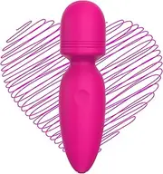 Mini Wand Massager,Small Cordless Handheld Massager with 10 Quiet Vibration Modes, Personal Handheld Rechargeable Massager for Neck Shoulder Back Body [4.35 * 1.18 inches]
