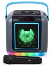 Karaoke System for Adults & Kids with Wireless Microphone, Cube Mini - Rechar...