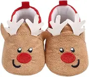 ERINGOGO 1 Pair Christmas Toddler Shoes Cotton Shoes Toddler Reindeer Shoes Girls House Slippers Toddler Winter Shoes Slippers Toddler Baby Warm Shoes European and American