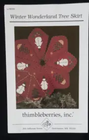 Thimbleberries Winter Wonderland Felt Tree Skirt with Snowmen ~ Pattern LJ92250