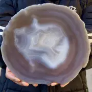 1.83LB Natural beautiful agate/Geode Druzy Slice Crystal sample