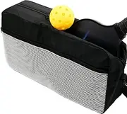 Pickleball Sling Bag, Paddles and Balls Storage, Mesh Pocket Design, Sturdy Material, Smooth Zipper, (42x21.6x10.2cm), Great for Outdoor Sports, Travel and Gym Use