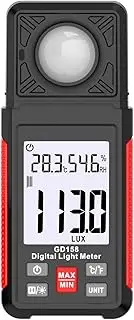 High Performance Digital Lux Meter Light Meter FC Lightmeter Illuminance Meter Tester 200000 Lux Illuminometer Photometer Luxmeter for Homes, Agriculture, Warehouse