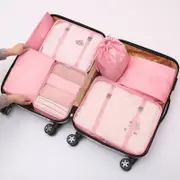 7 Set Packing Cubes for Suitcases Travel Luggage Packing Organizers for Man & Woman,Pink