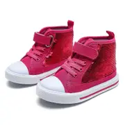 Nevenka High Top Sneakers for Toddler Girls with Color Change Sequins-Rose Red