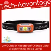 BN Orange Light-weight Fishing Camping Boat Head Lamp Torch Light Sensor On/Off