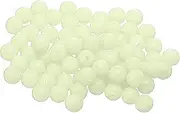 uxcell Fishing Beads Glow Soft Plastic Fishing Bait Eggs Lure Rigs Accessories, 7 mm Fit for Saltwater Freshwater - Round (1000 Pack, Natural Color)