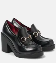 [Gucci] Gucci Horsebit leather loafer pumps AU 9.5 black