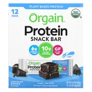 Orgain, Protein Snack Bar, Chocolate Brownie, 12 Bars, 1.41 oz (40 g) Each