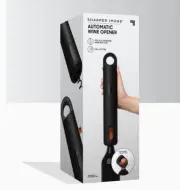Sharper Image Wine Bottle Opener Black Automatic Universal Removable Foil Cutter