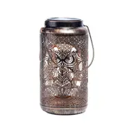 Outdoor Solar Lanterns Waterproof Large Metal Hanging Owl Modern Solar Lights ,Garden Decoration for Outdoor Garden Party