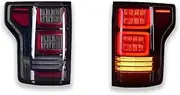 Car Lights Compatible With Ford Raptor F-150 Taillight 2015-2019 LED Projetor Tail Lamp Daytime Running Light Automotive Accessories(Yellow turn signal,Black)
