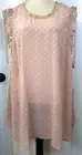 Torrid Blouse Plus 5X Dusty Mauve Pink Swiss Dot Ruffle Sleeveless Tunic Top NWT