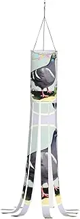 Halloween Garden Grey Pigeon Print Windsock Lights Halloween Lighted Windsock for Patio Yard Pathway Party Decor