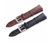 Snakeskin Leather Watch Straps Compatible with the Xiaomi Amazfit T-Rex & T-Rex Pro - Black